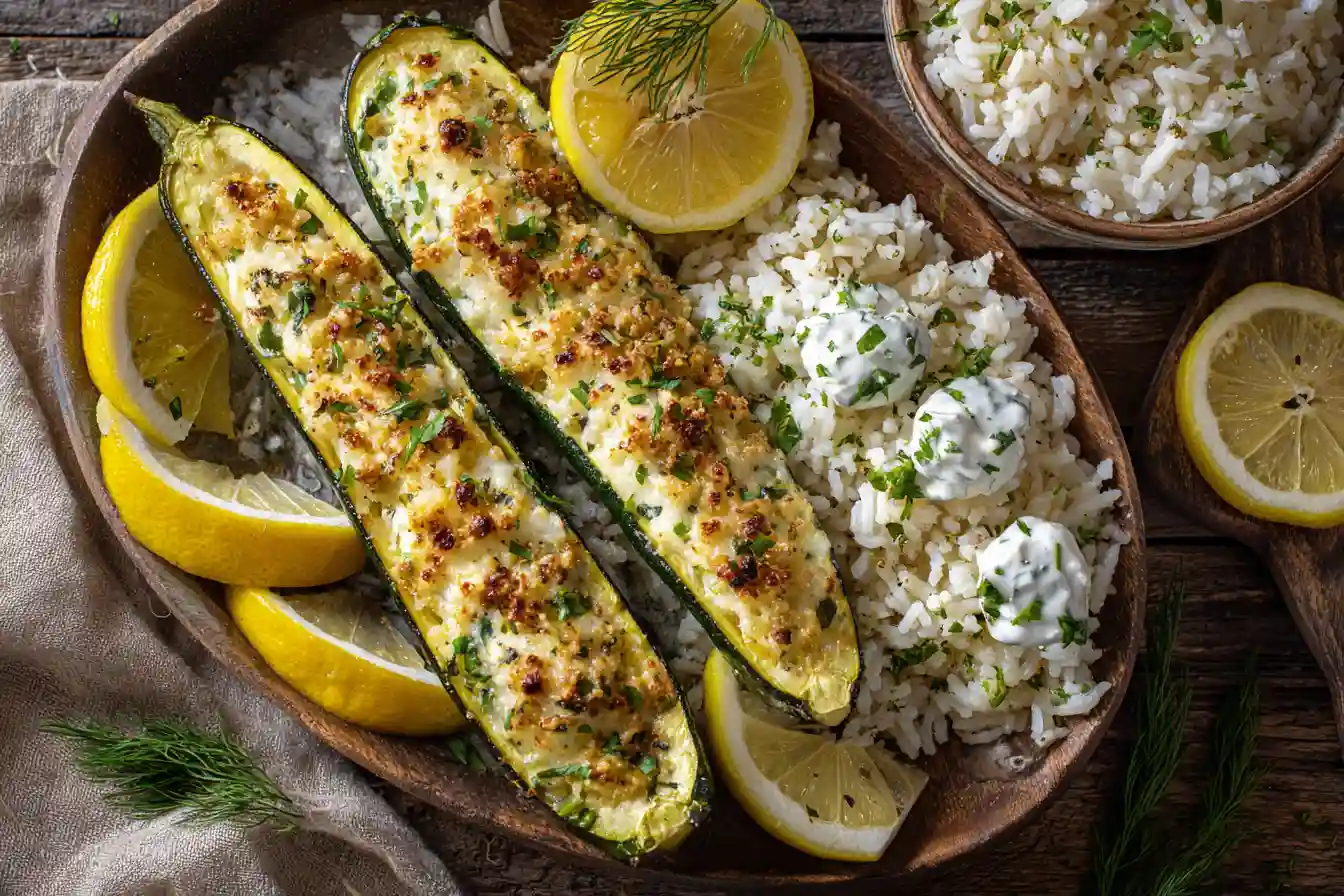 Gefüllte Zucchini