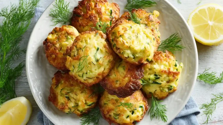 Zucchini Puffer – goldbraun und knusprig in der Pfanne