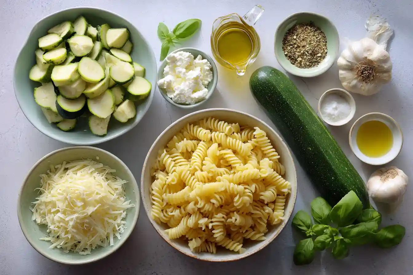 Schnelle Pasta mit Zucchini,