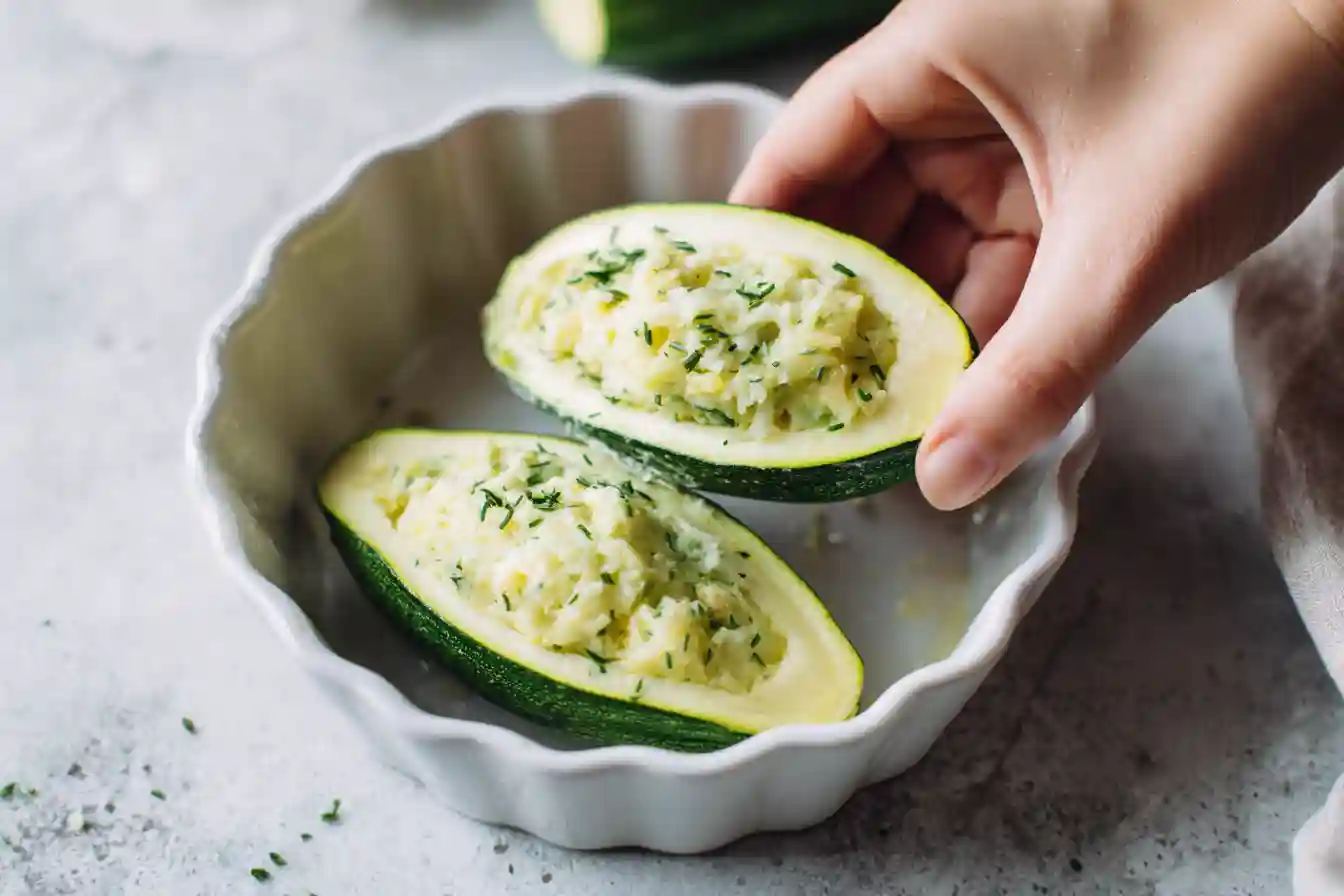 Gefüllte Zucchini