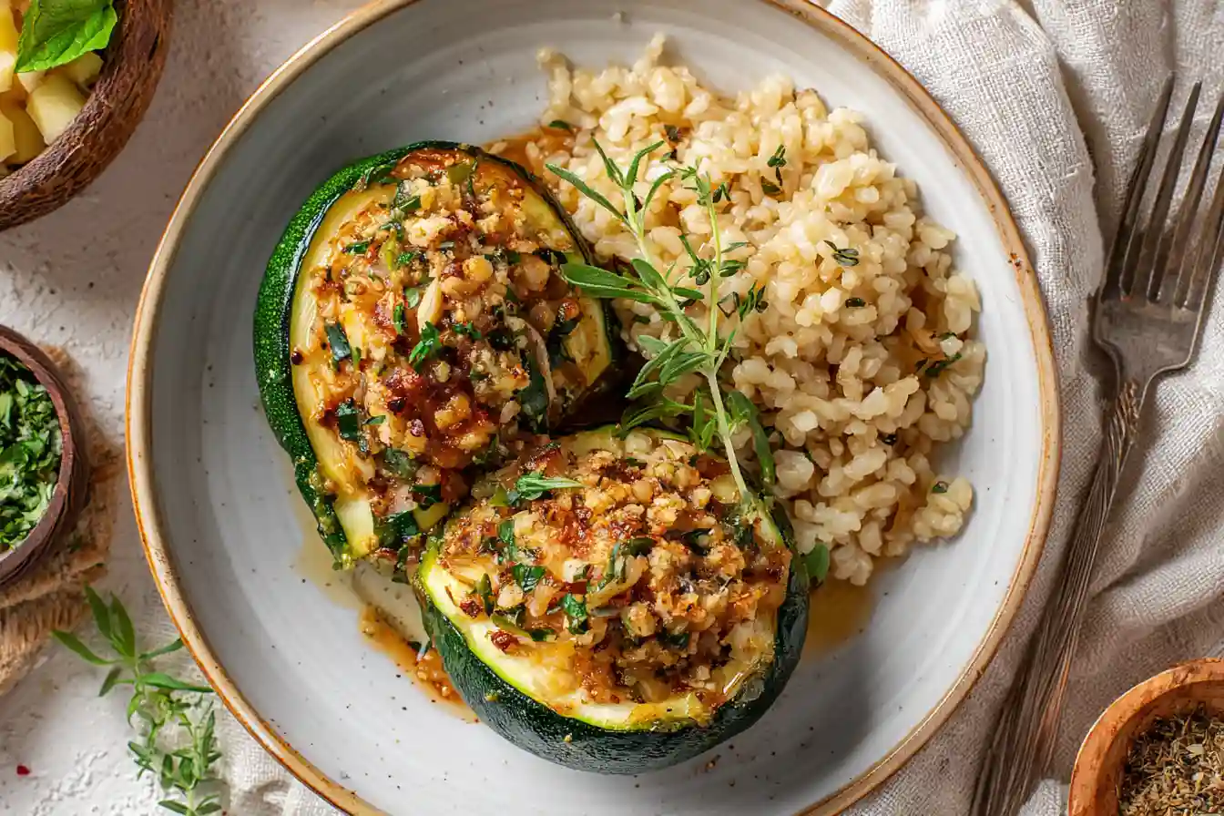 Gefüllte Zucchini