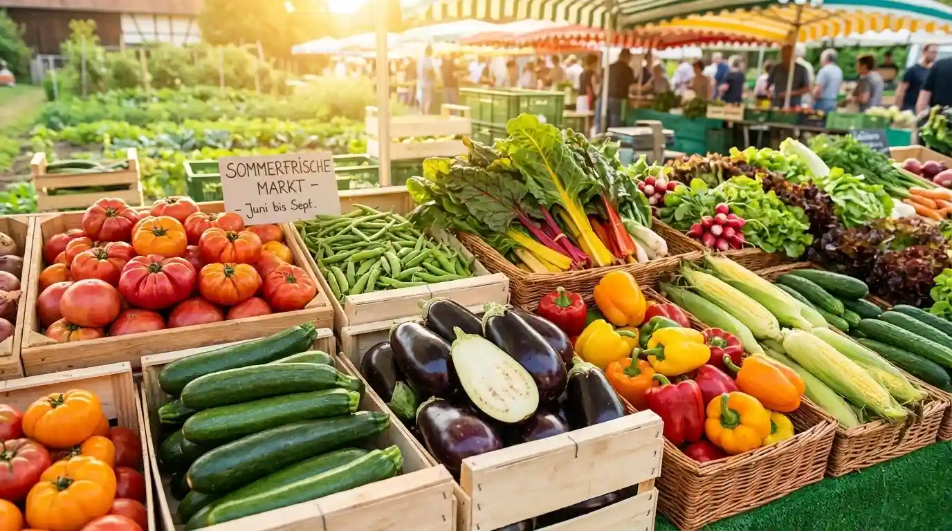 Vegetarisches Abendessen im Sommer