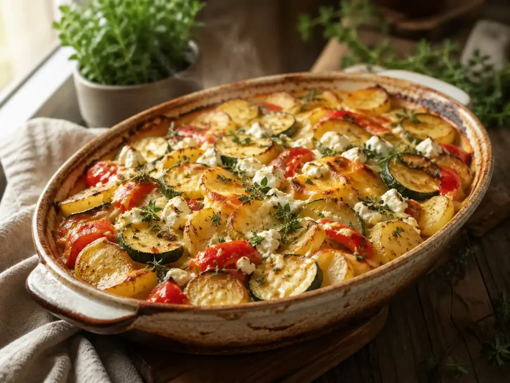 Vegetarischer Kartoffel-Gemüse-Auflauf | Einfach & cremig