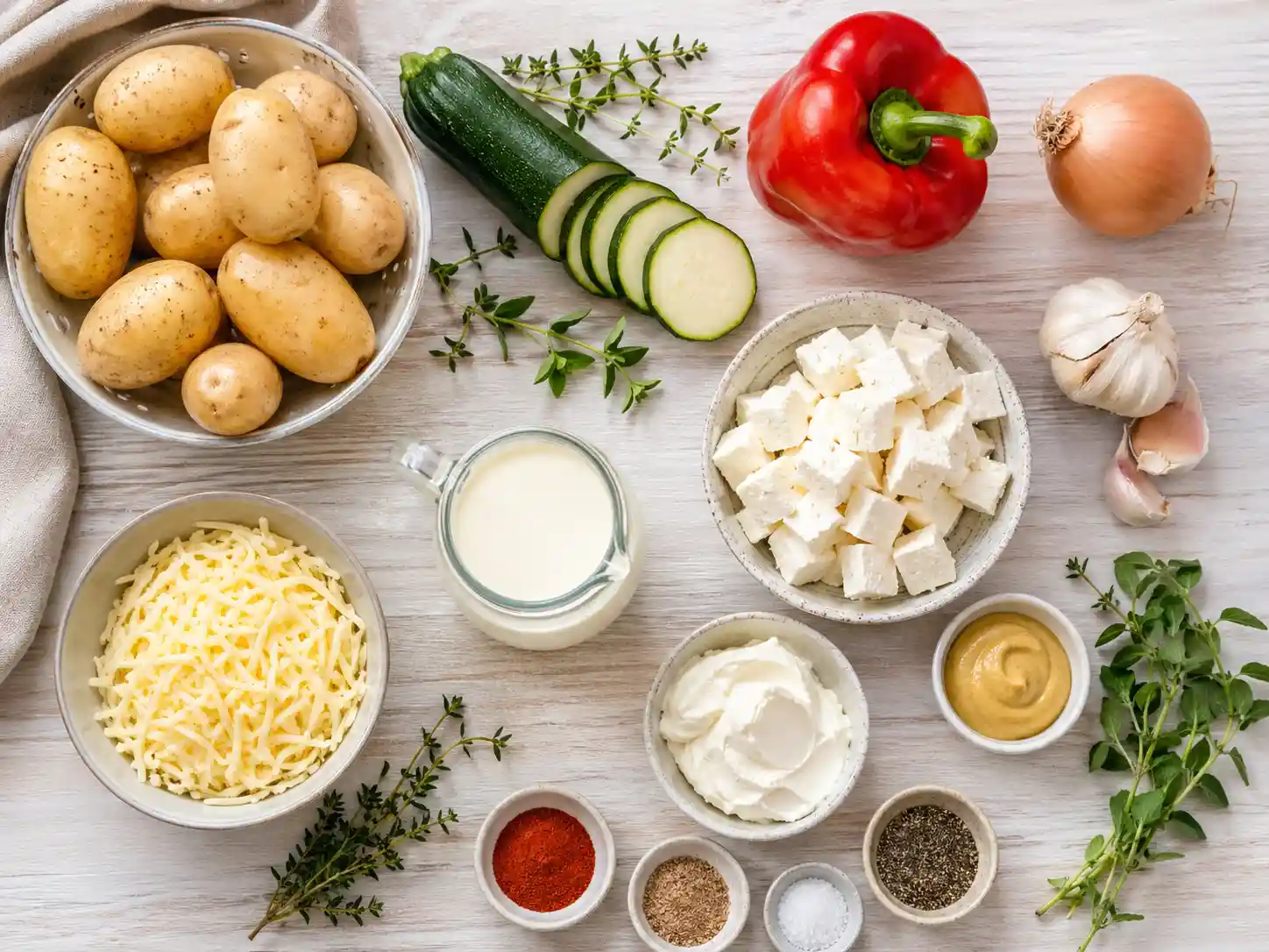Vegetarischer Kartoffel-Gemüse-Auflauf | Einfach & cremig
