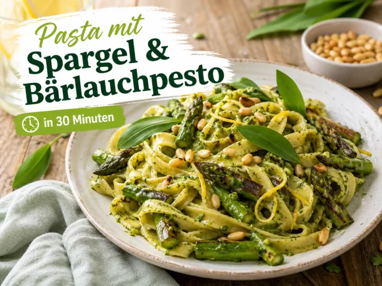 Pasta mit Spargel & Bärlauchpesto in 30 Minuten