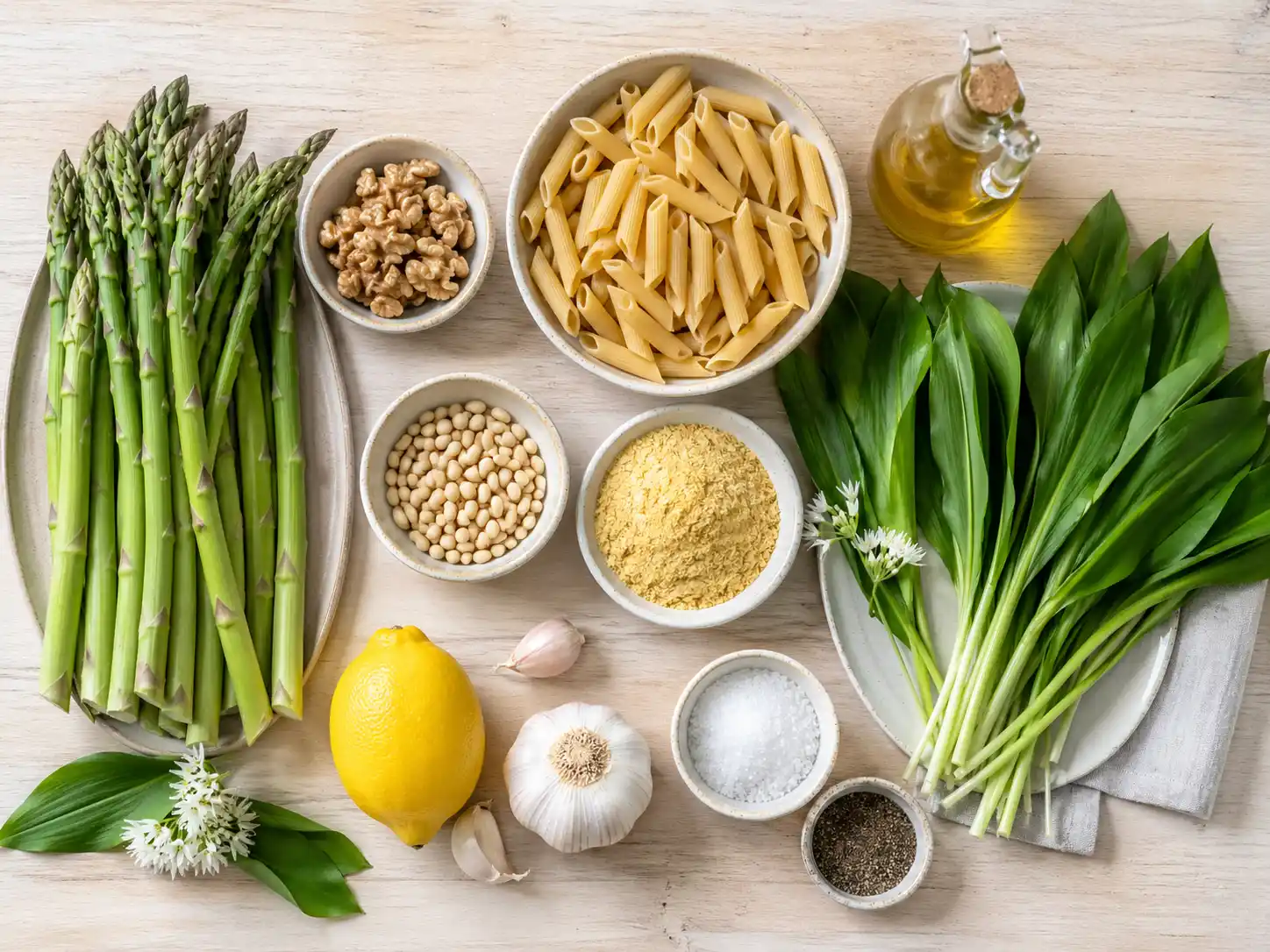 Pasta mit Spargel & Bärlauchpesto in 30 Minuten