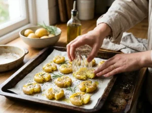 Gesunde Rezepte mit Kartoffeln,Quetschkartoffeln mit Protein